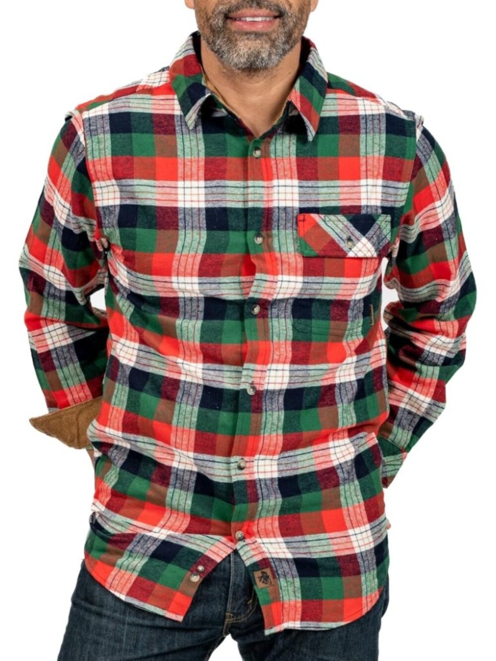 Legendary Whitetails Men's Buck Camp Flannel Plaid Shirt Green Red Blue Preppy L